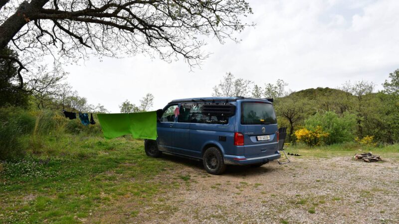 Stellplatz in der Nähe der Neda Wasserfälle