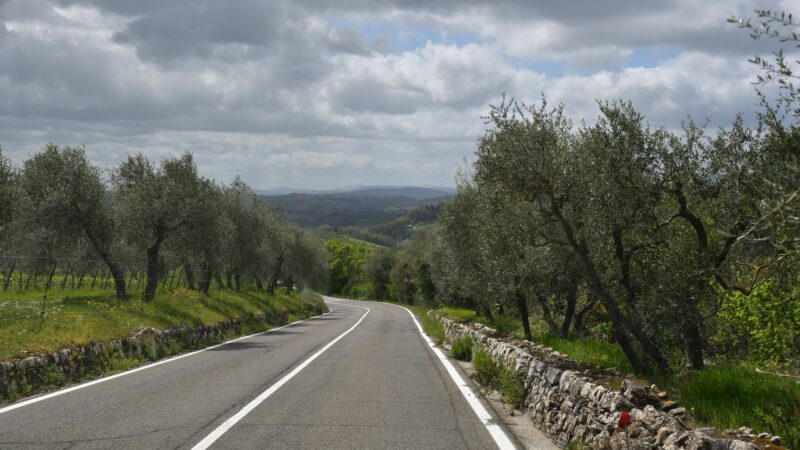 On the road Chianti-Gebiet