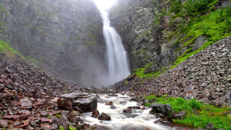 Njupeskaer Wasserfall